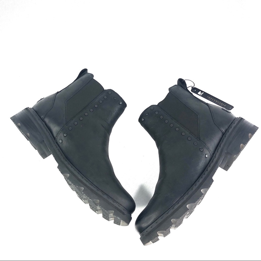 Sorel Lennox Waterproof Chelsea Boot Studded Black - Picture 5 of 8
